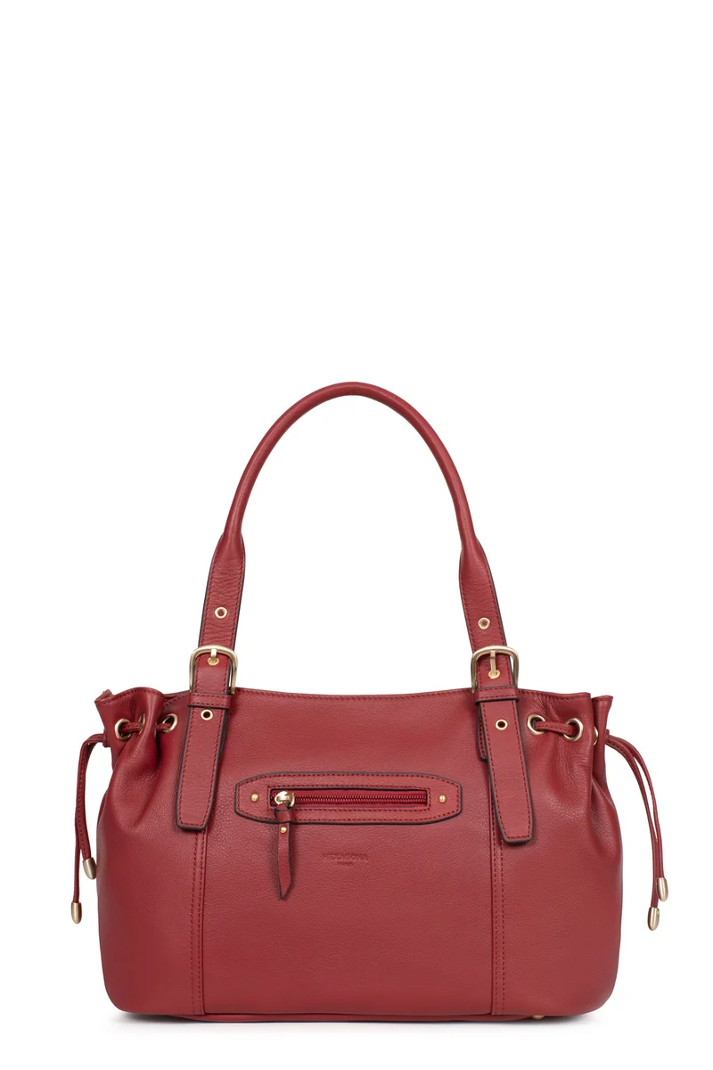 Sac porté épaule 2 anses - Cuir de vachette