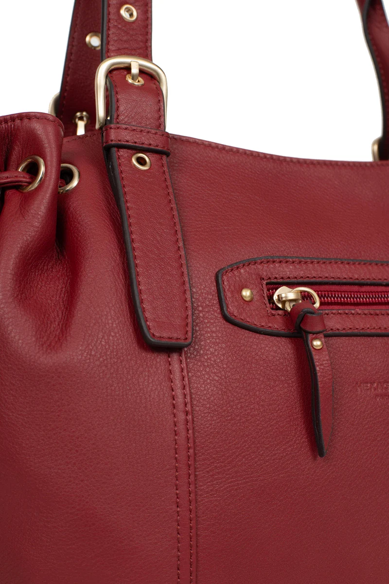 Sac porté épaule 2 anses - Cuir de vachette