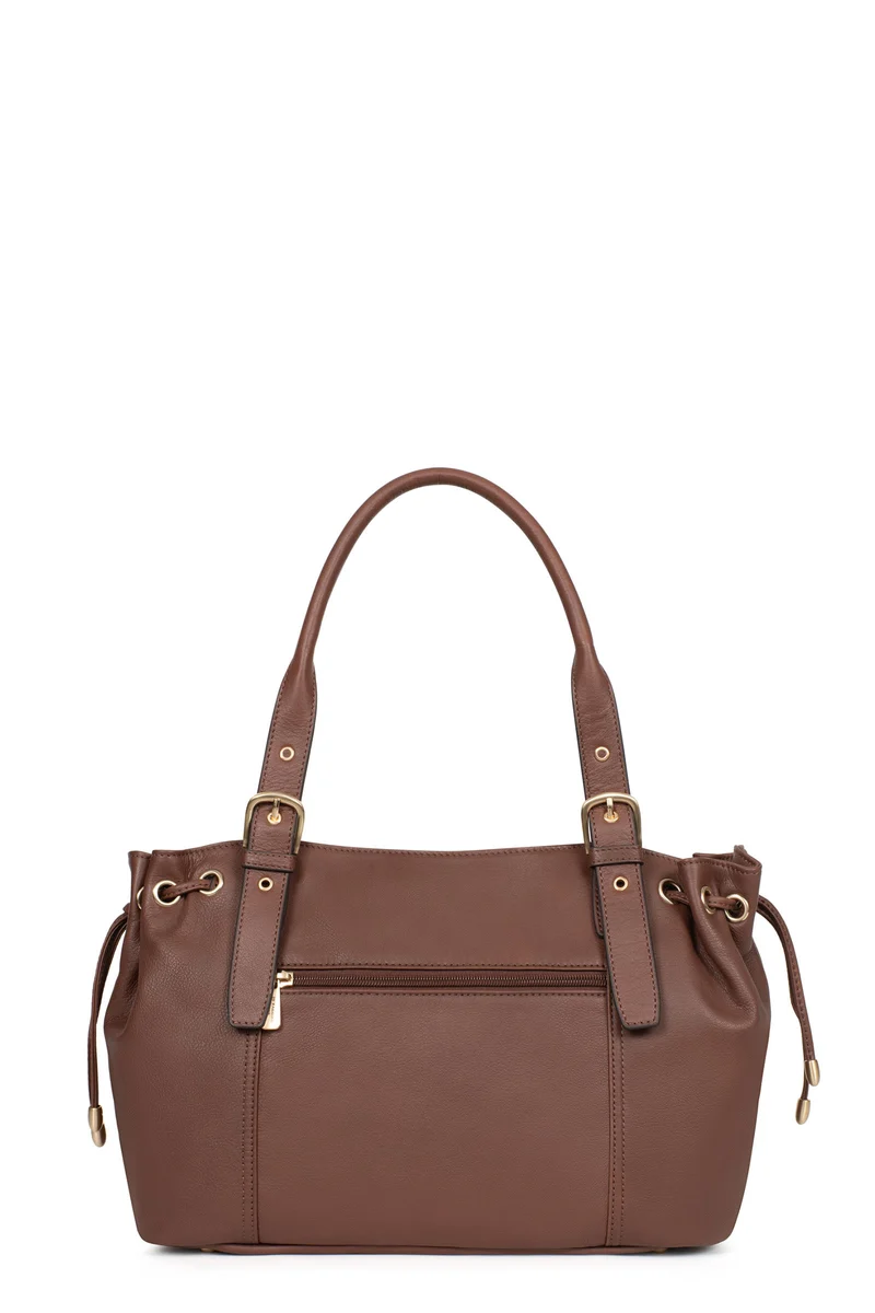 Sac porté épaule 2 anses - Cuir de vachette