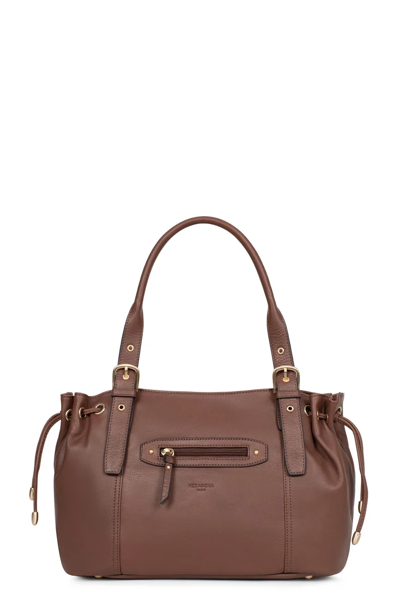 Sac porté épaule 2 anses - Cuir de vachette