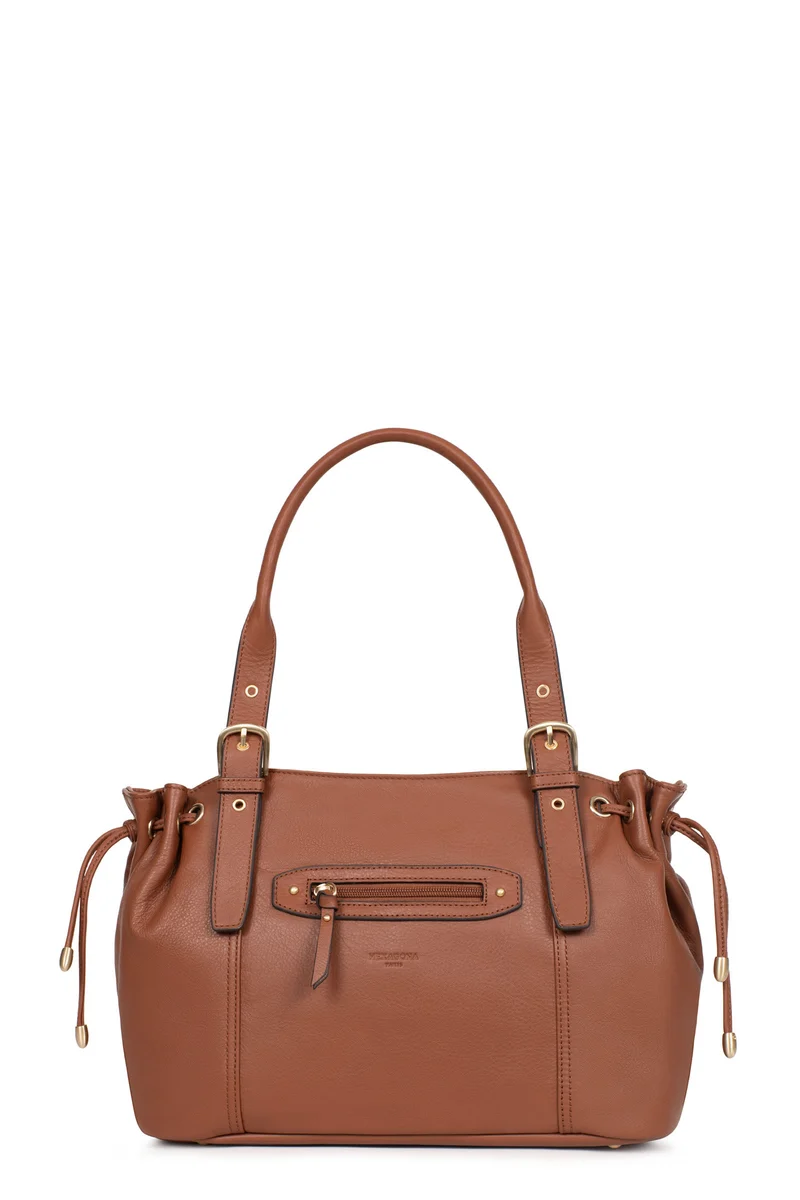 Sac porté épaule 2 anses - Cuir de vachette