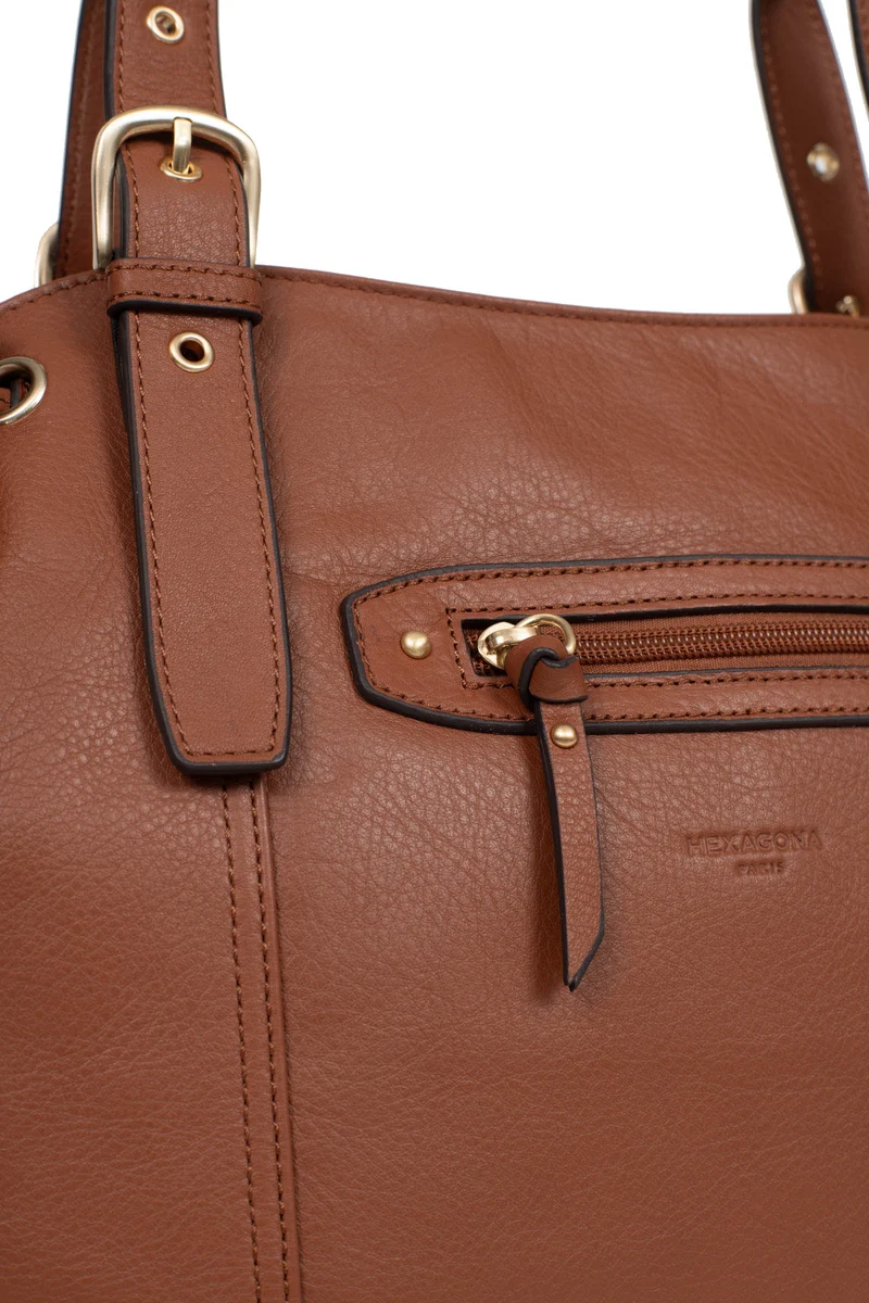 Sac porté épaule 2 anses - Cuir de vachette