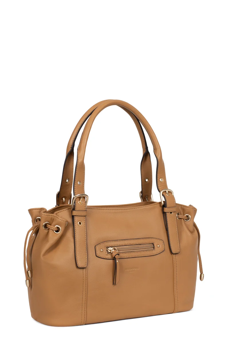 Sac porté épaule 2 anses - Cuir de vachette
