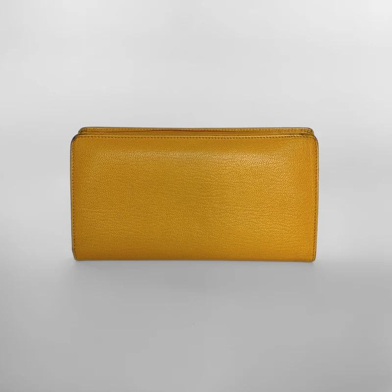 Chanel Portefeuille long CC Coco en cuir caviar à deux volets