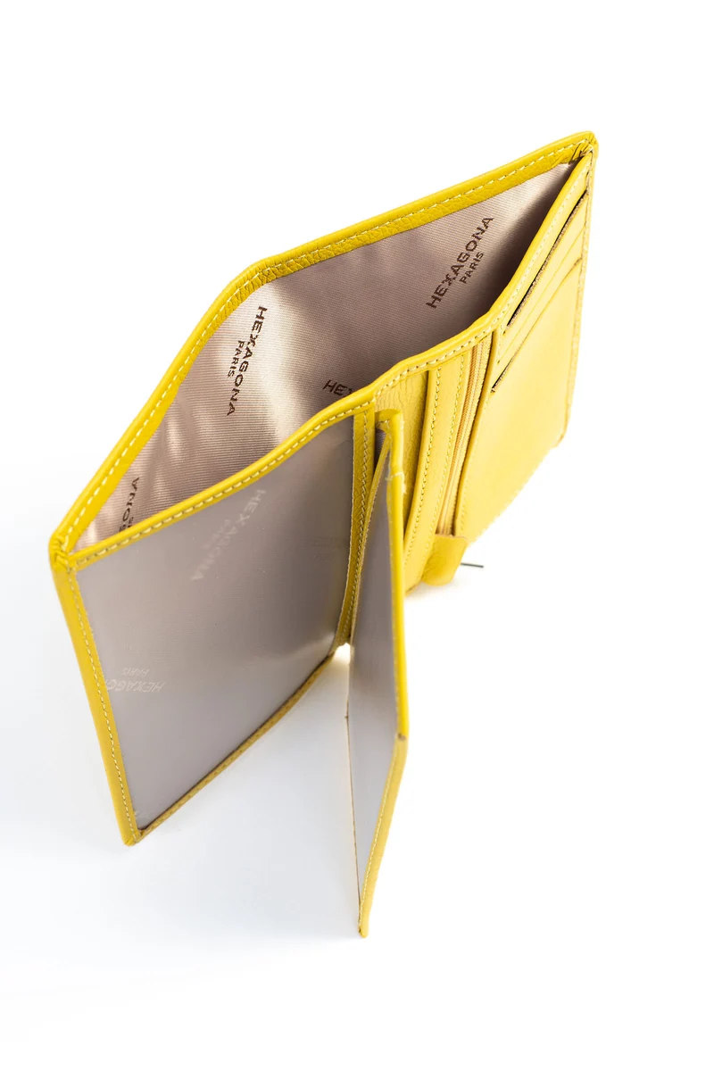 Portefeuille européen - 2 volets - Cuir