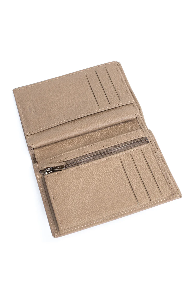 Portefeuille européen - 2 volets - Cuir