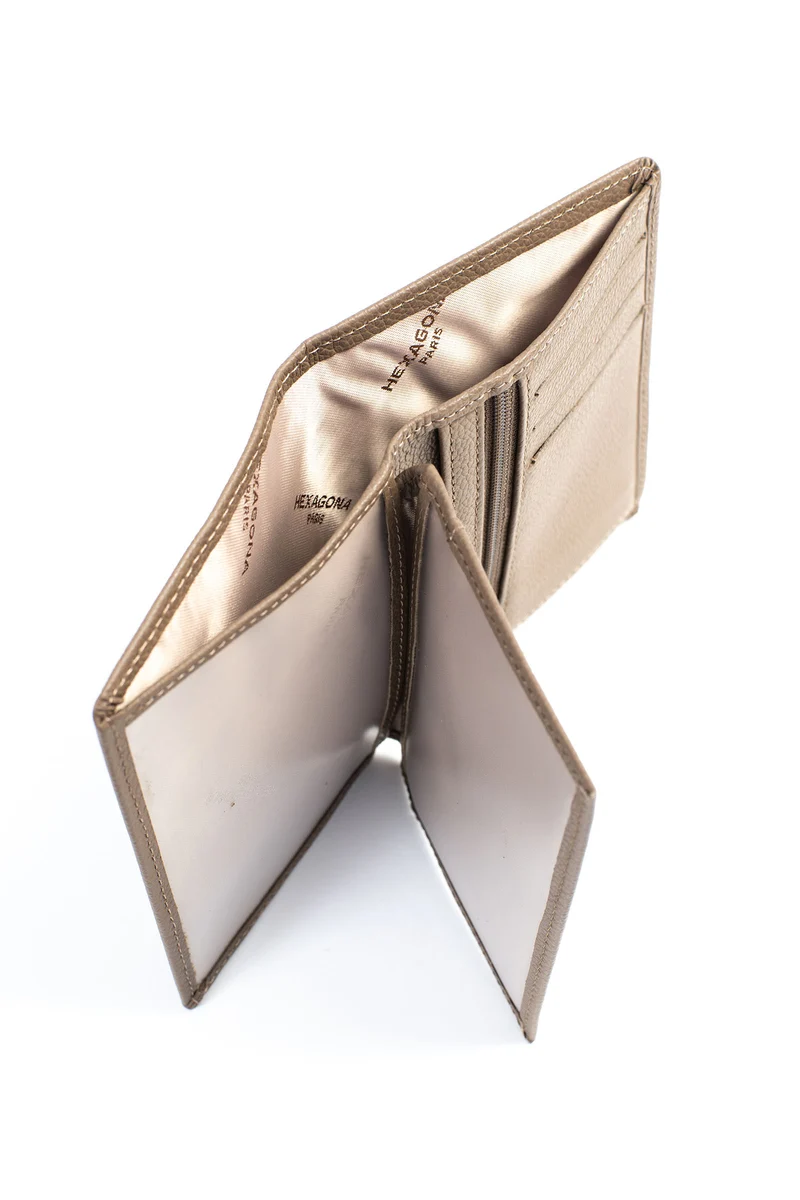Portefeuille européen - 2 volets - Cuir