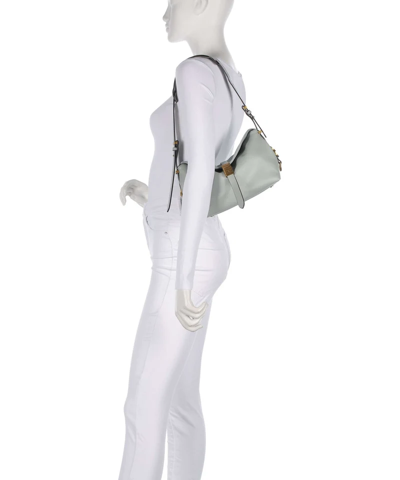 Pinko Saddle Horizontal Mini Sac porté épaule grigio perla/antique gold