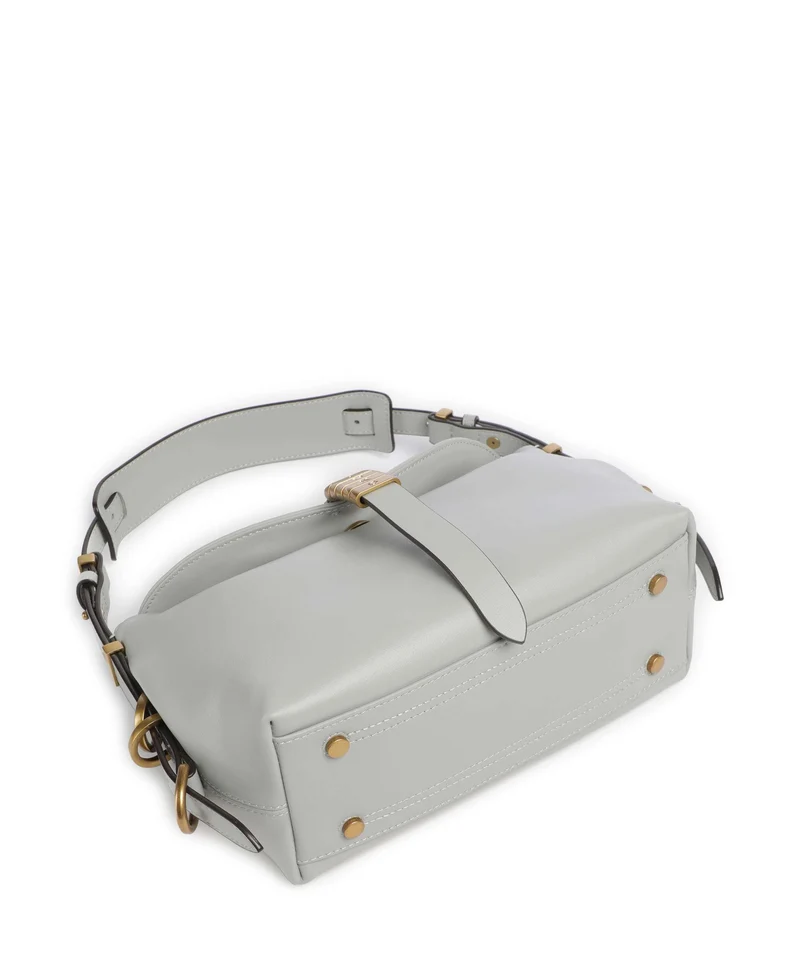 Pinko Saddle Horizontal Mini Sac porté épaule grigio perla/antique gold