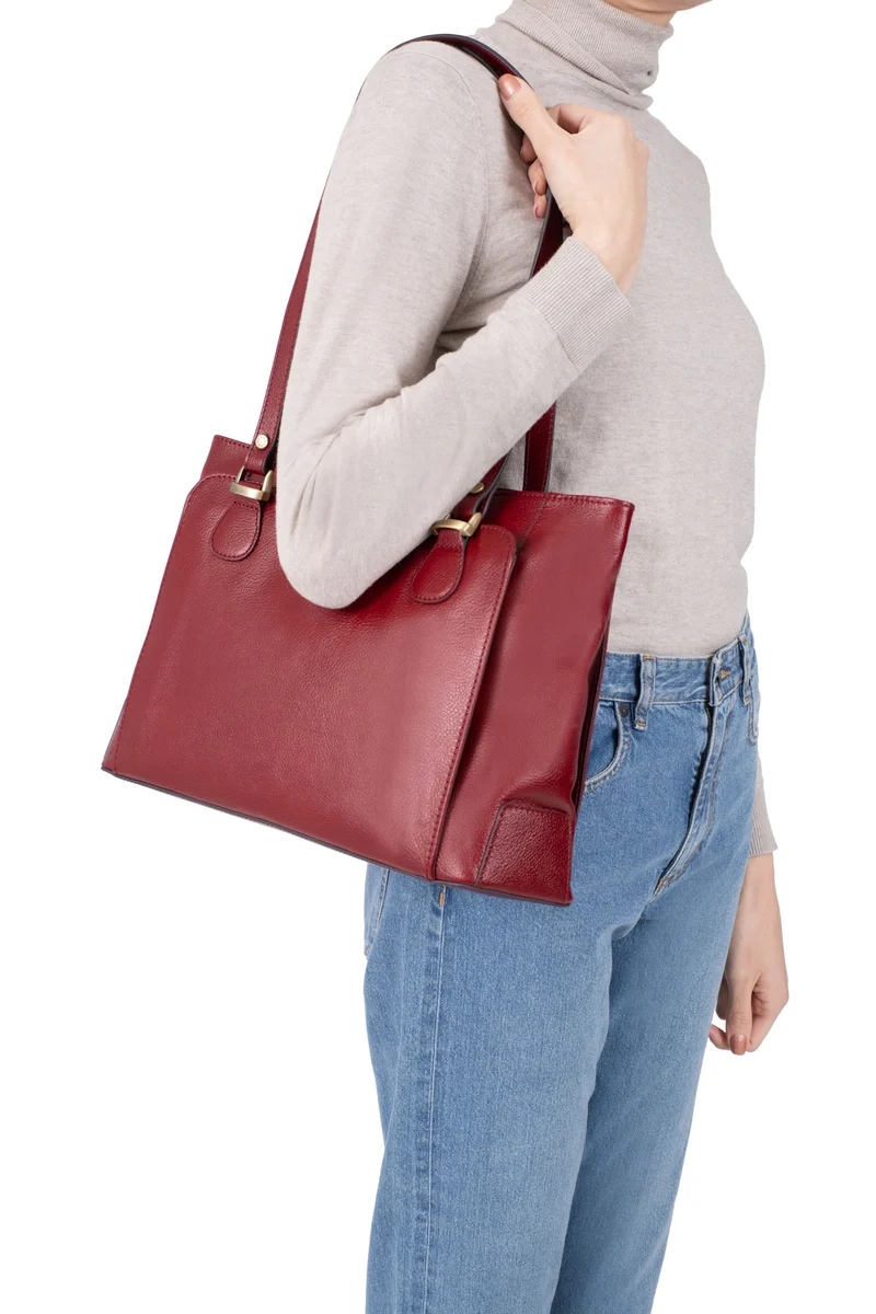 Sac porté épaule 2 anses - A4 - Cuir