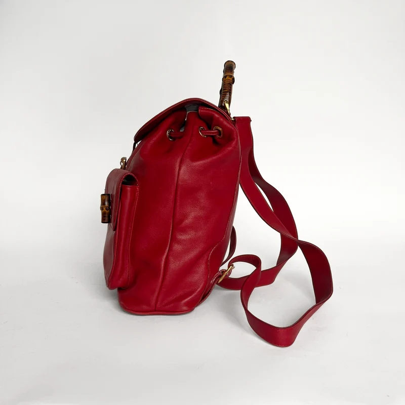 Gucci Sac à Dos Bambou Grand Cuir