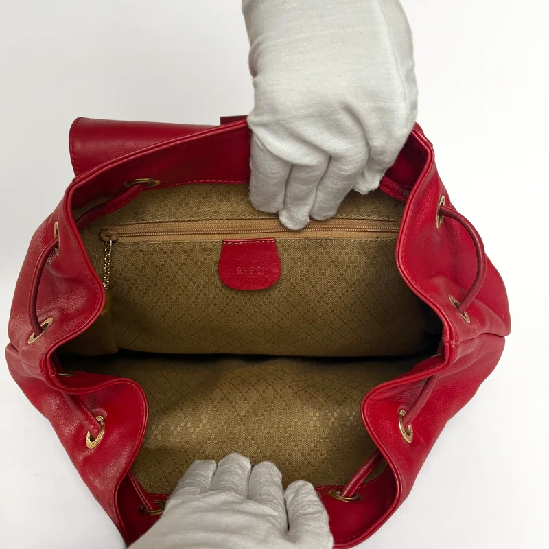 Gucci Sac à Dos Bambou Grand Cuir
