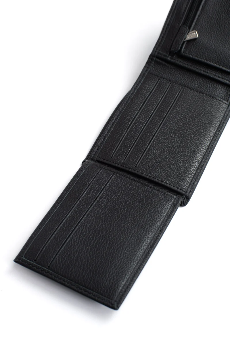 Portefeuille italien - 2 volets - Stop RFID - Cuir de vachette