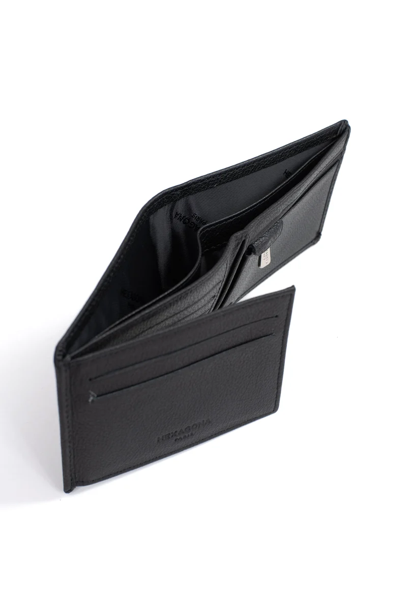 Portefeuille italien - 2 volets - Stop RFID - Cuir de vachette