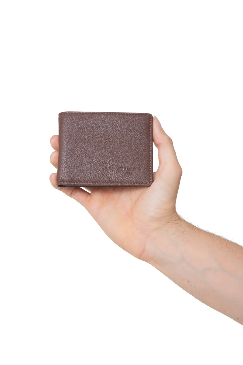 Portefeuille italien - 2 volets - Stop RFID - Cuir de vachette