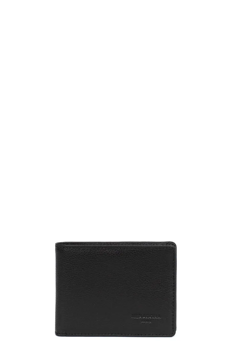 Portefeuille italien - 1 volet - Stop RFID - Cuir de vachette
