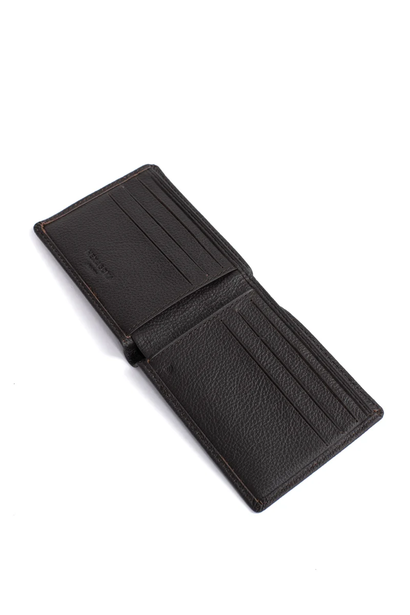 Portefeuille italien - 1 volet - Stop RFID - Cuir de vachette