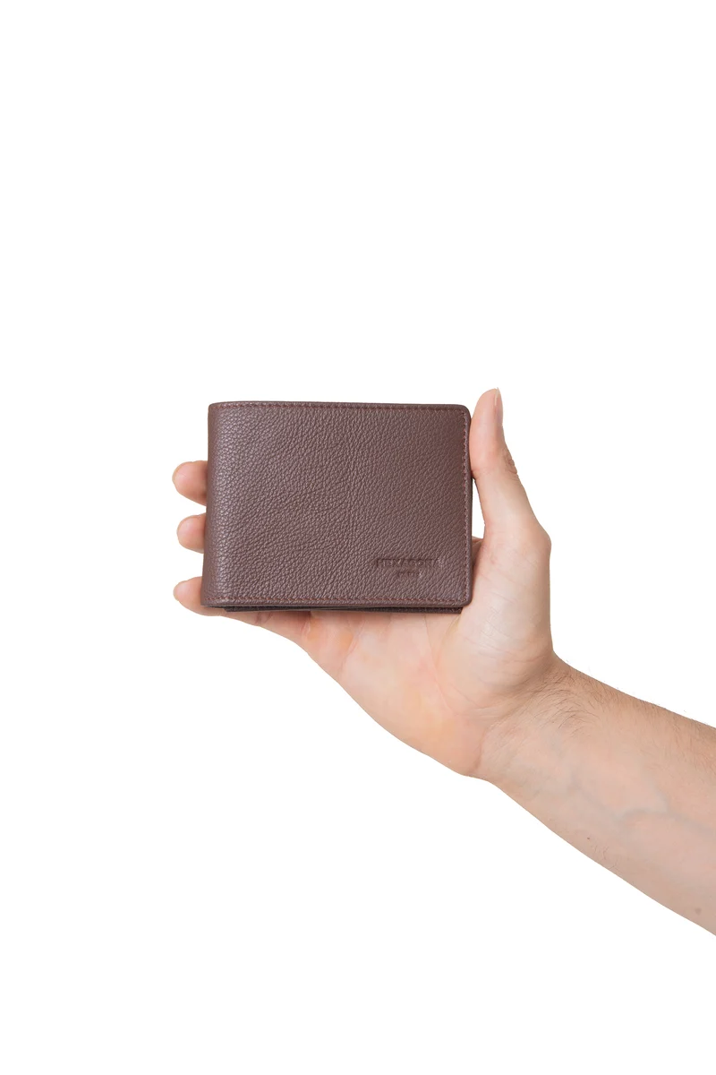 Portefeuille italien - 1 volet - Stop RFID - Cuir de vachette