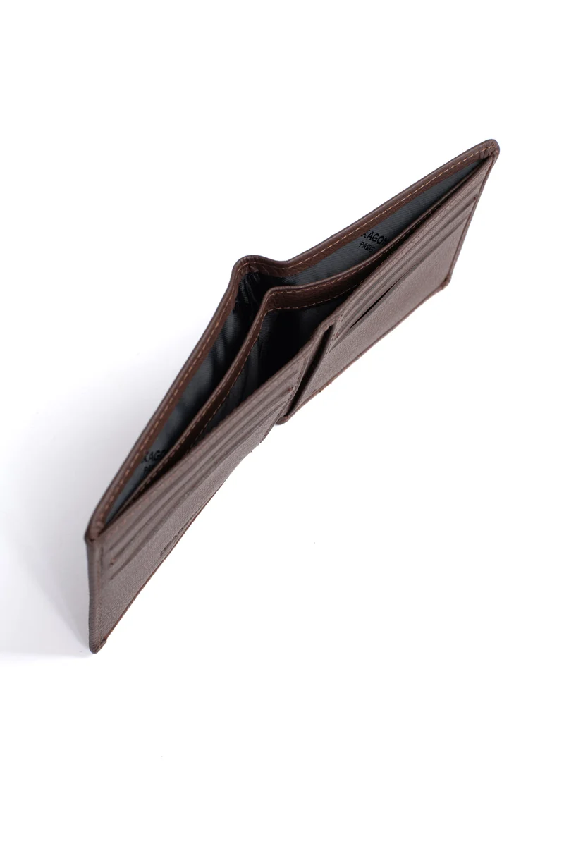 Portefeuille italien - 1 volet - Stop RFID - Cuir de vachette