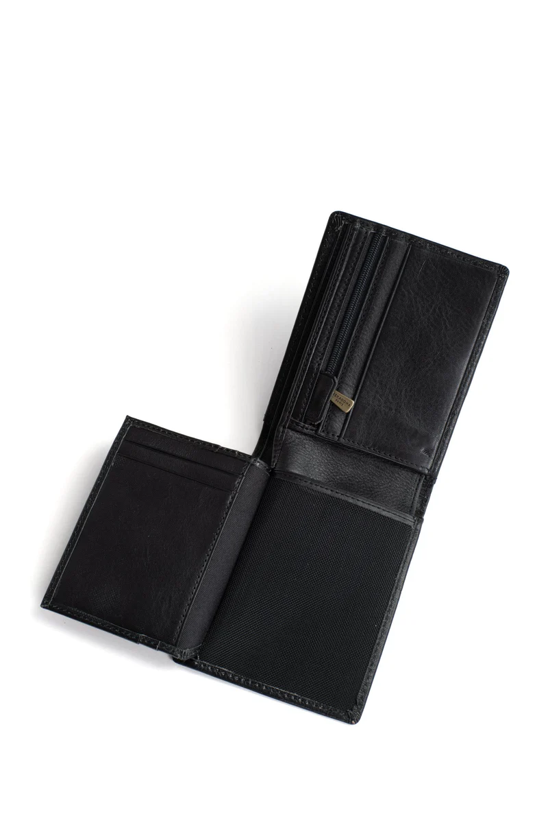 Portefeuille italien - 2 volets - Stop RFID - Cuir de vachette