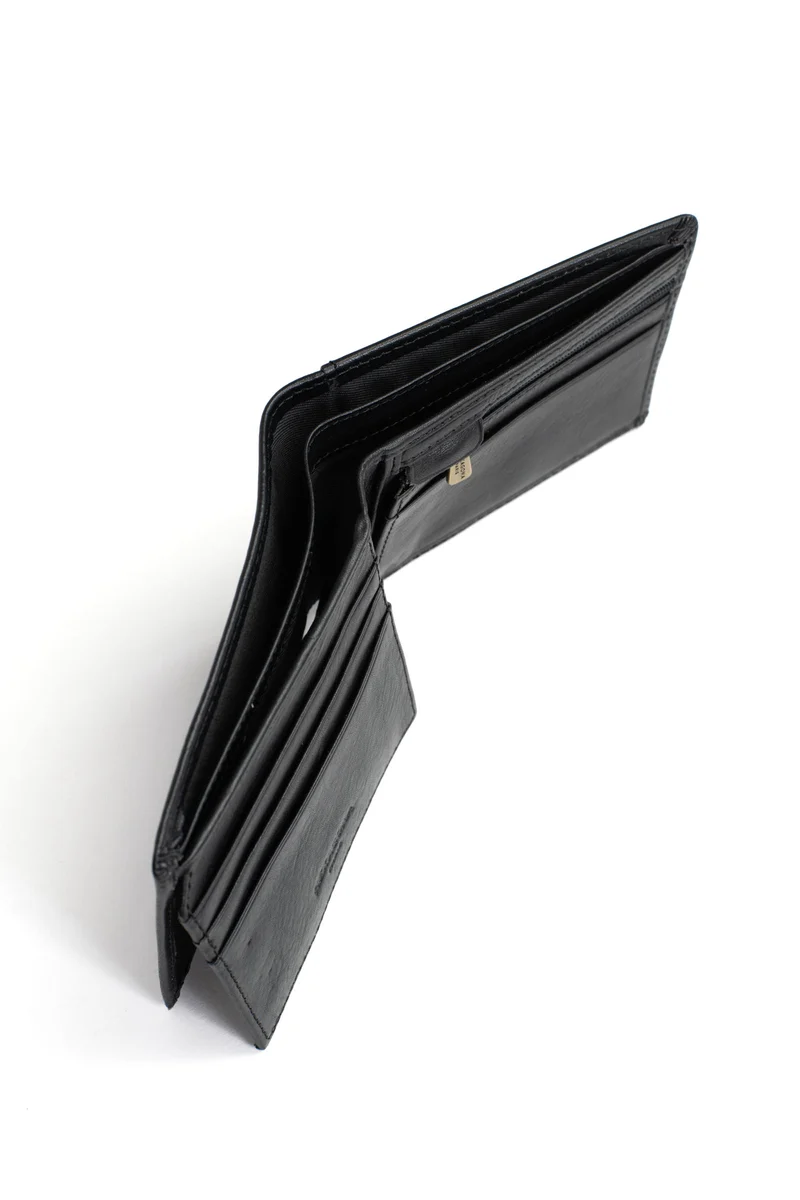 Portefeuille italien - 2 volets - Stop RFID - Cuir de vachette