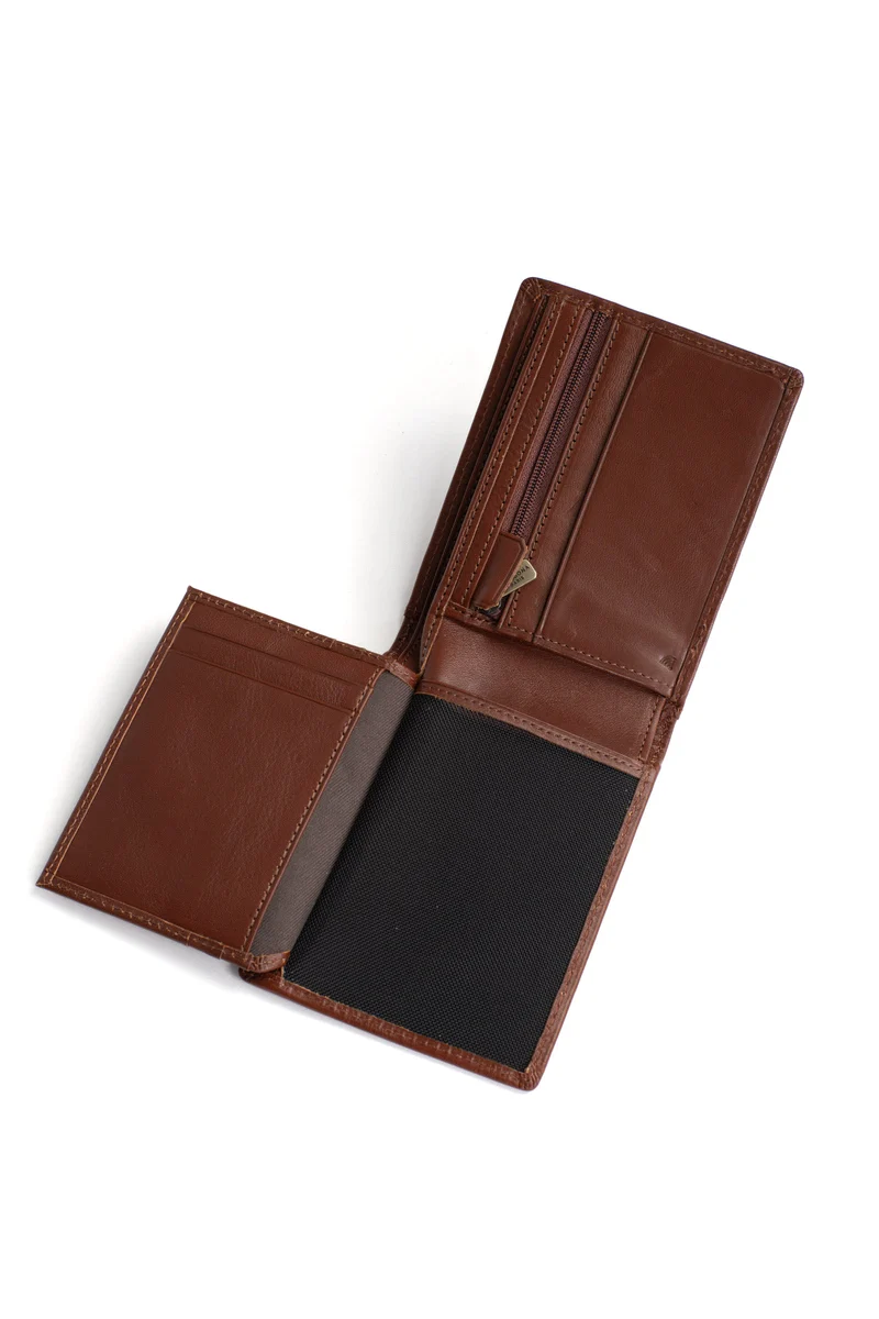 Portefeuille italien - 2 volets - Stop RFID - Cuir de vachette