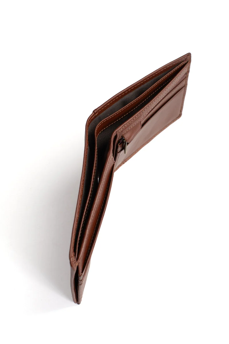Portefeuille italien - 2 volets - Stop RFID - Cuir de vachette