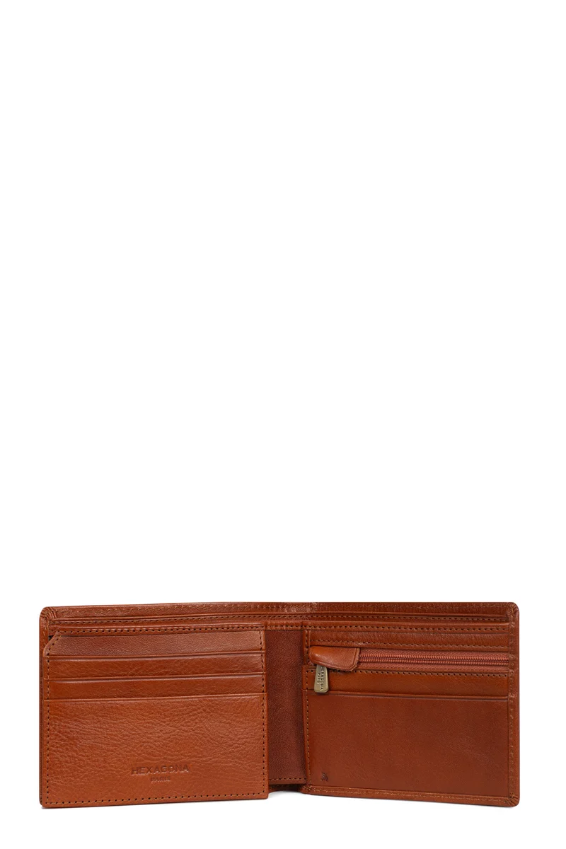 Portefeuille italien - 2 volets - Stop RFID - Cuir de vachette