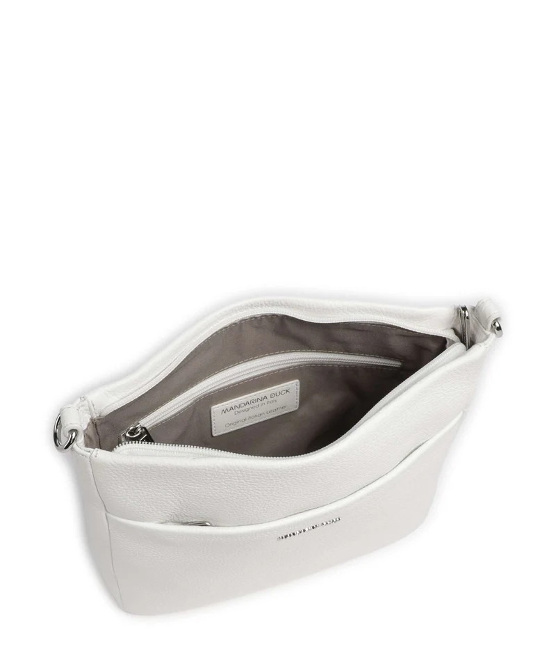 Mandarina Duck Mellow Leather Sac bandoulière blanc