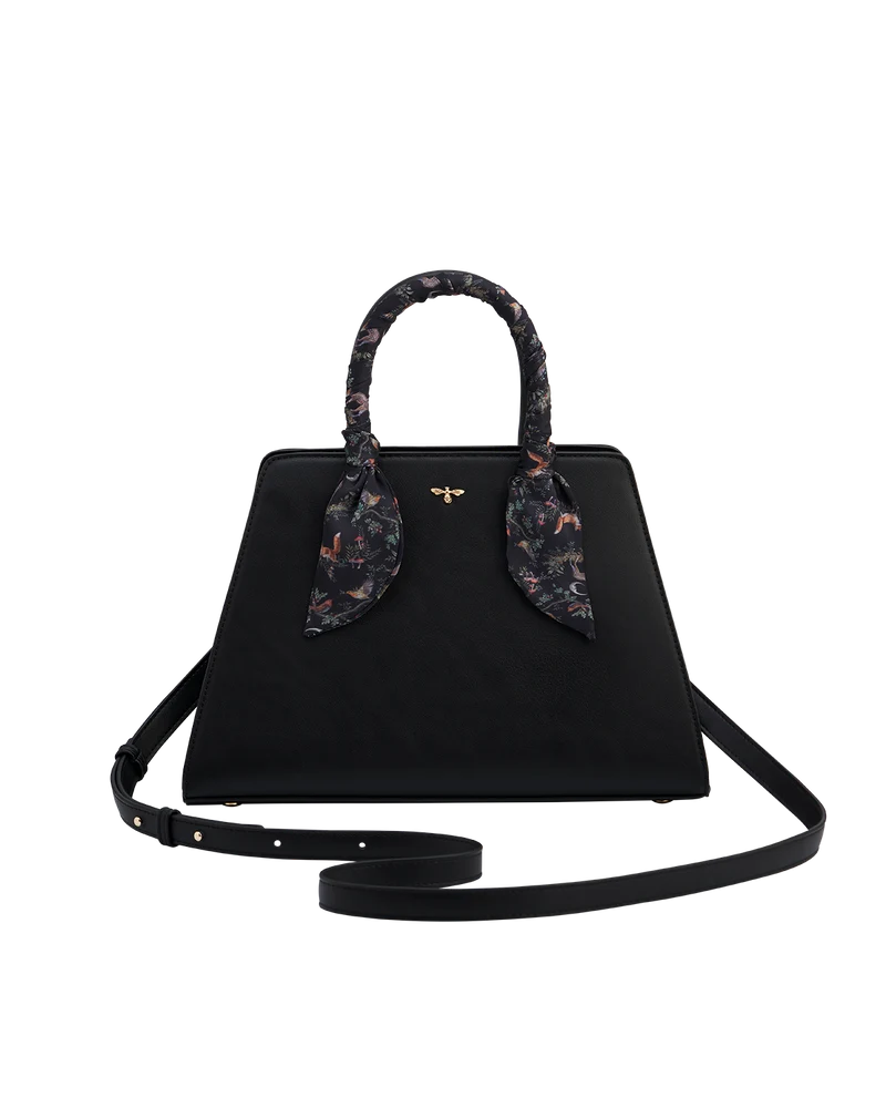 Grace Structured Tote Bag in Black