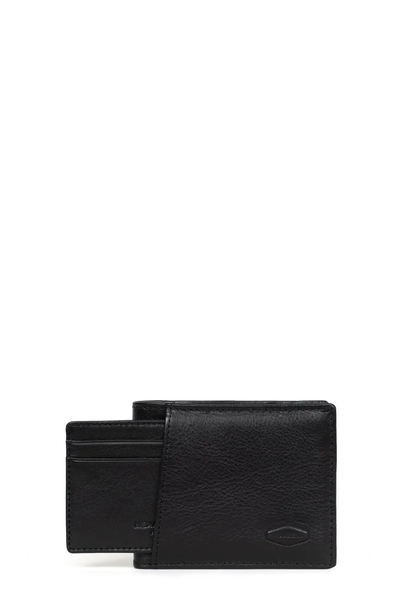 Portefeuille italien - 1 volet - Stop RFID - Cuir de vachette