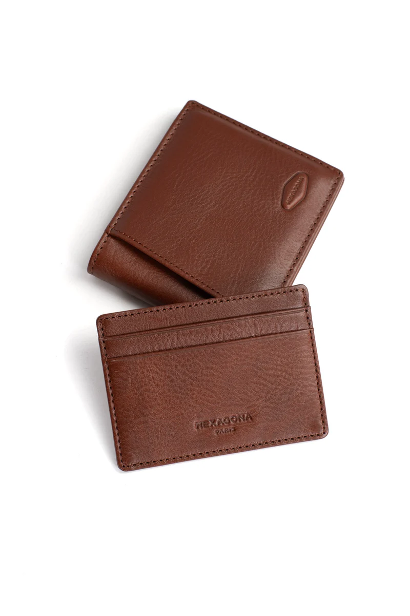 Portefeuille italien - 1 volet - Stop RFID - Cuir de vachette