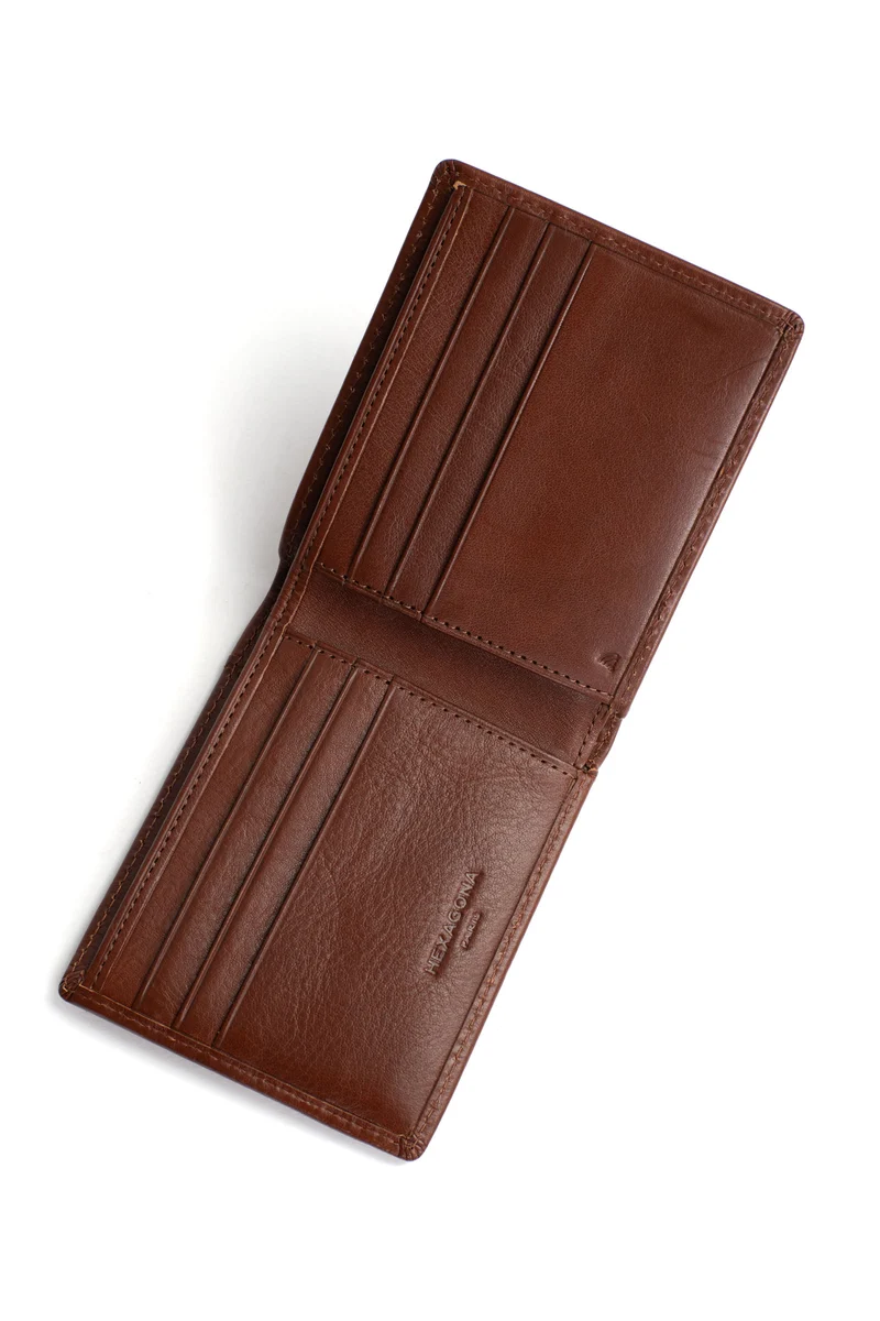 Portefeuille italien - 1 volet - Stop RFID - Cuir de vachette