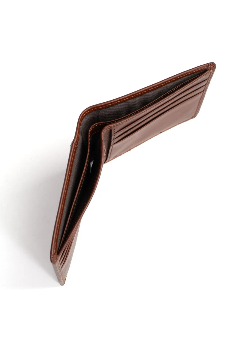 Portefeuille italien - 1 volet - Stop RFID - Cuir de vachette