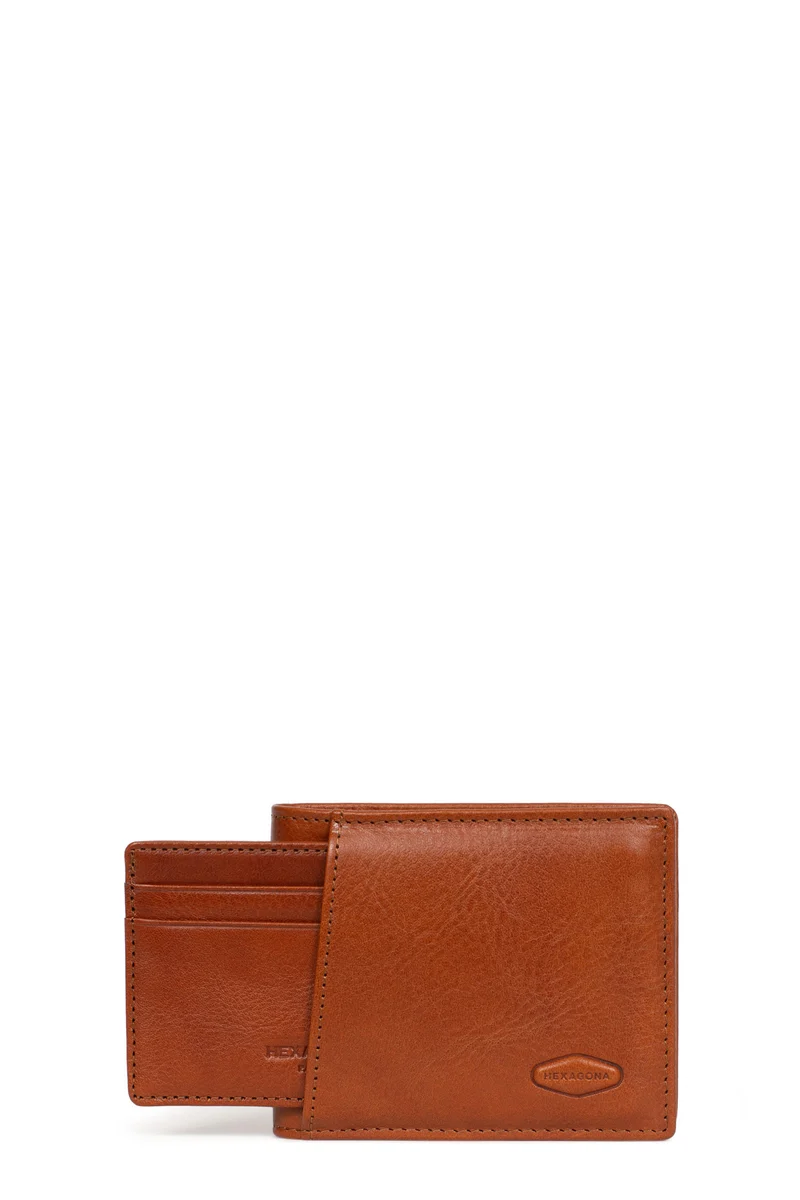 Portefeuille italien - 1 volet - Stop RFID - Cuir de vachette