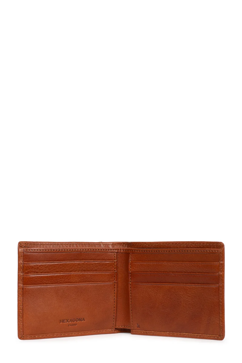 Portefeuille italien - 1 volet - Stop RFID - Cuir de vachette