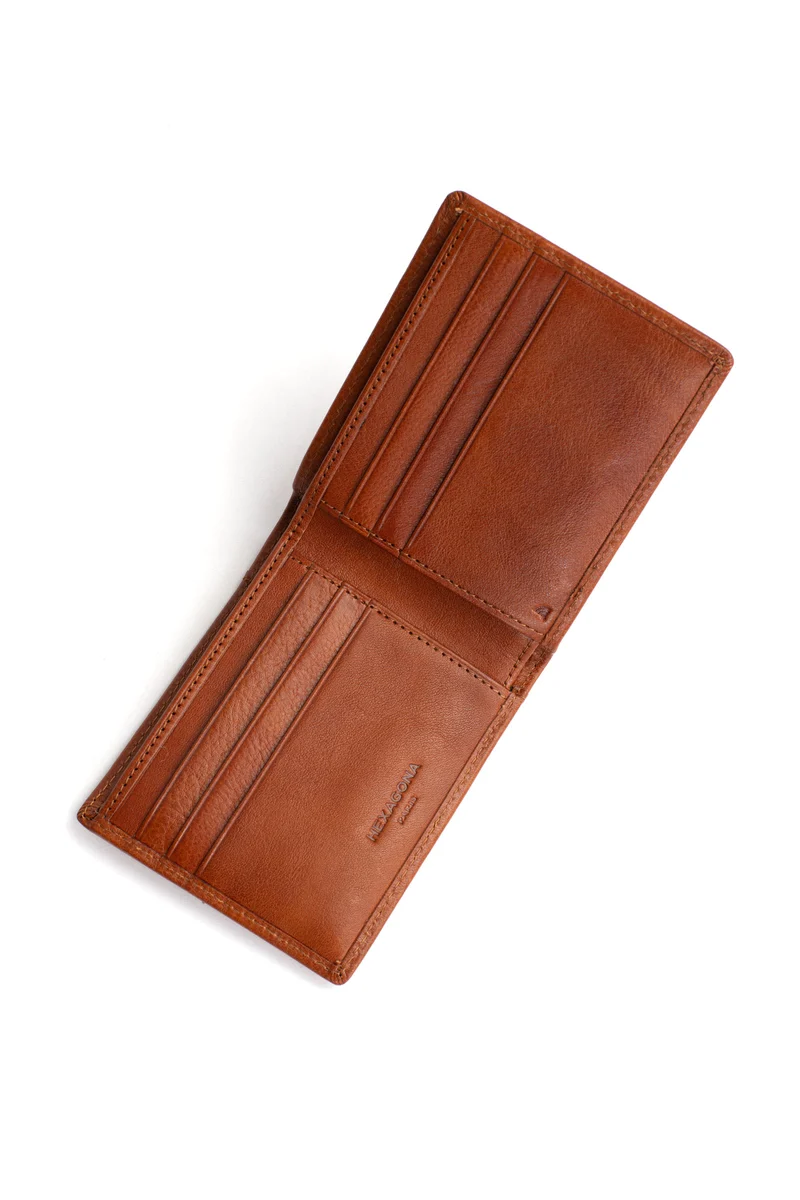 Portefeuille italien - 1 volet - Stop RFID - Cuir de vachette
