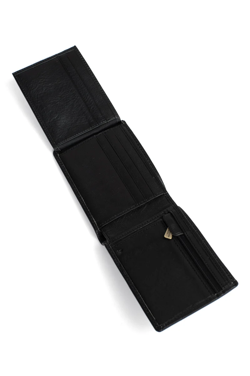 Portefeuille italien - 2 volets - Stop RFID - Cuir de vachette