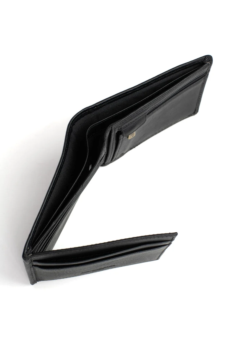 Portefeuille italien - 2 volets - Stop RFID - Cuir de vachette