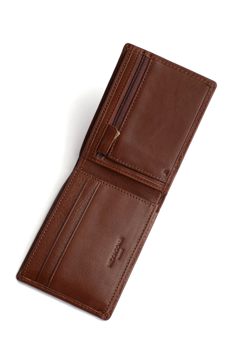 Portefeuille italien - 2 volets - Stop RFID - Cuir de vachette