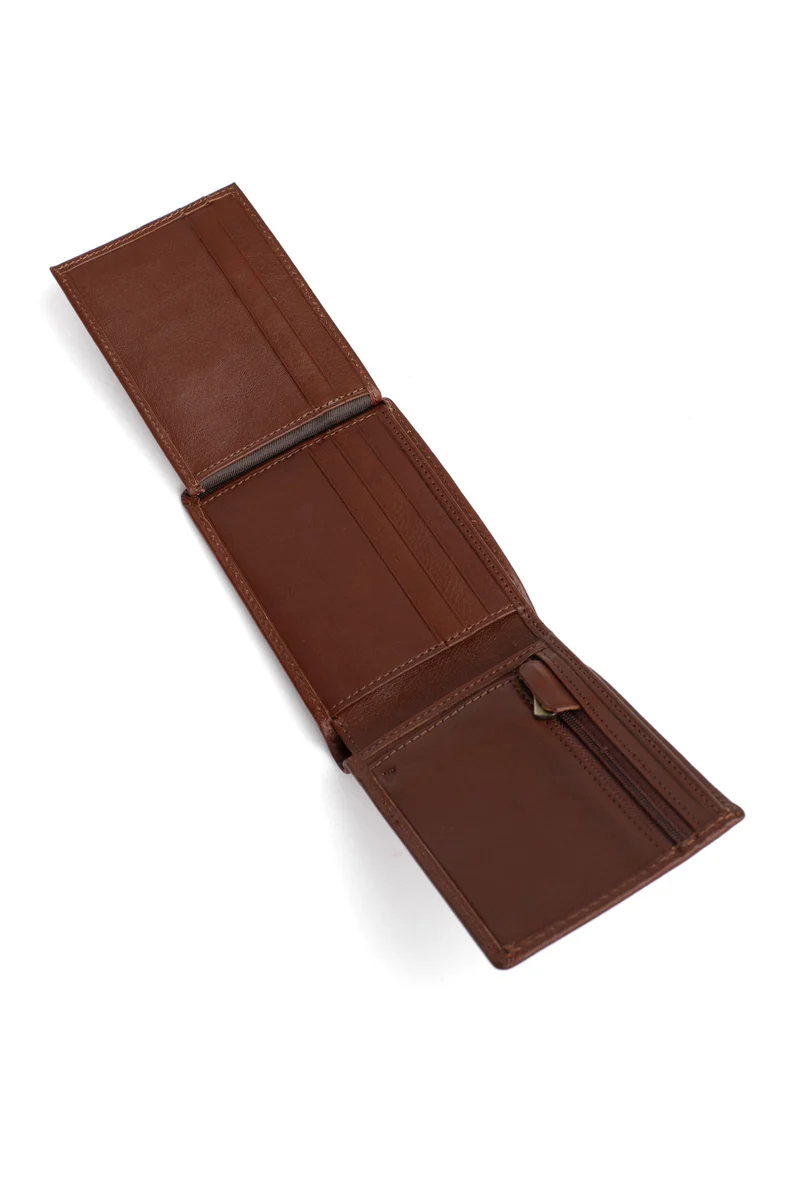 Portefeuille italien - 2 volets - Stop RFID - Cuir de vachette