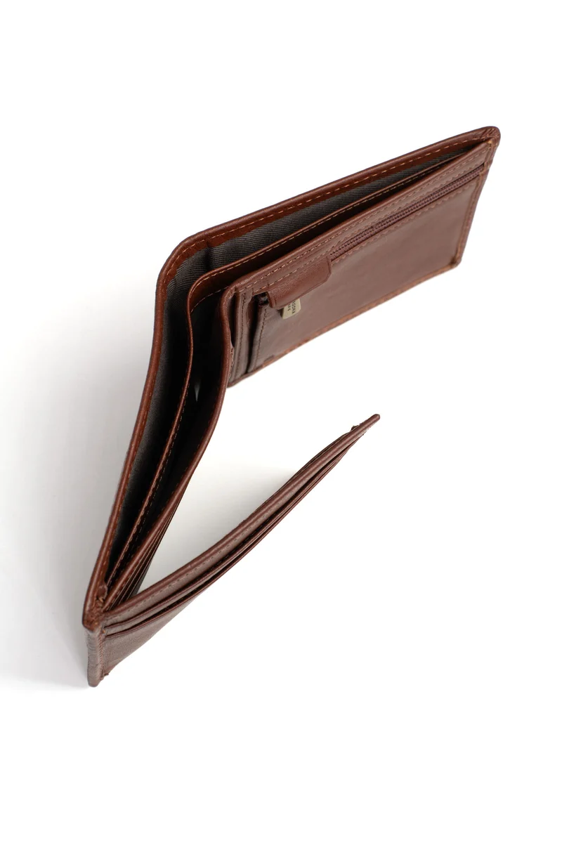 Portefeuille italien - 2 volets - Stop RFID - Cuir de vachette