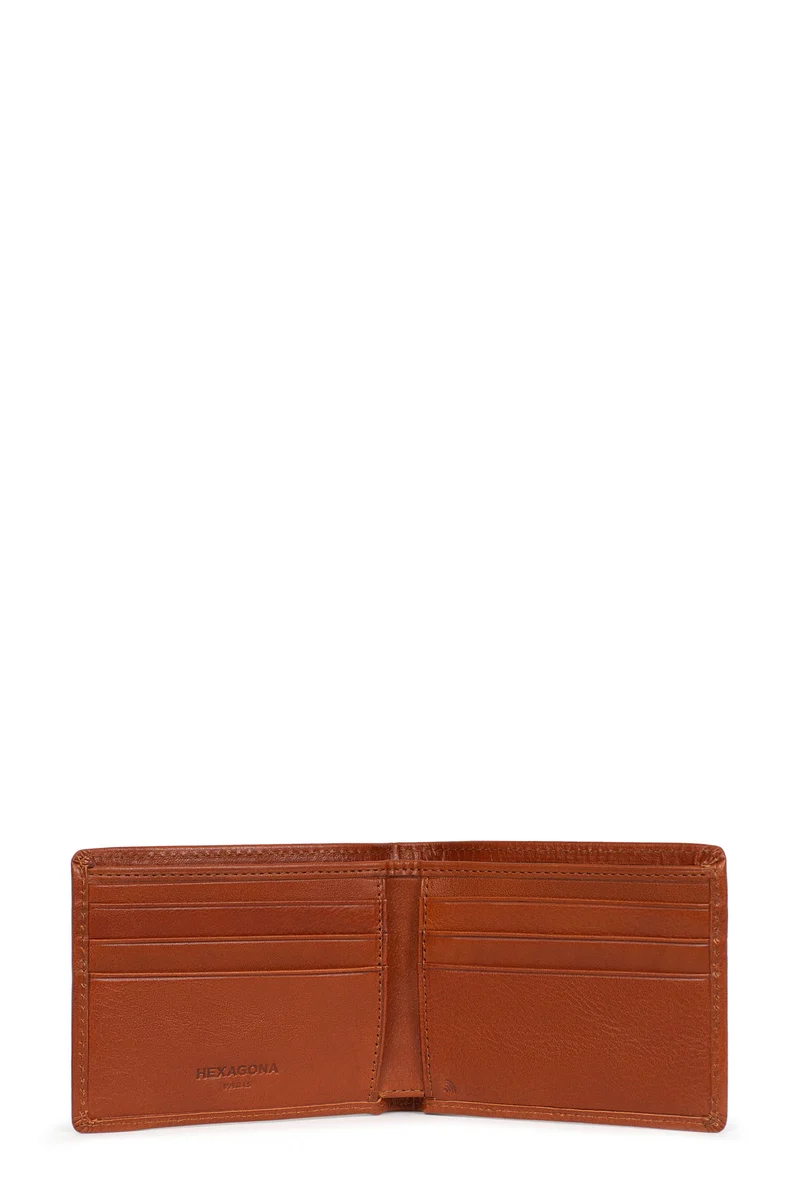 Portefeuille italien - 1 volet - Stop RFID - Cuir de vachette