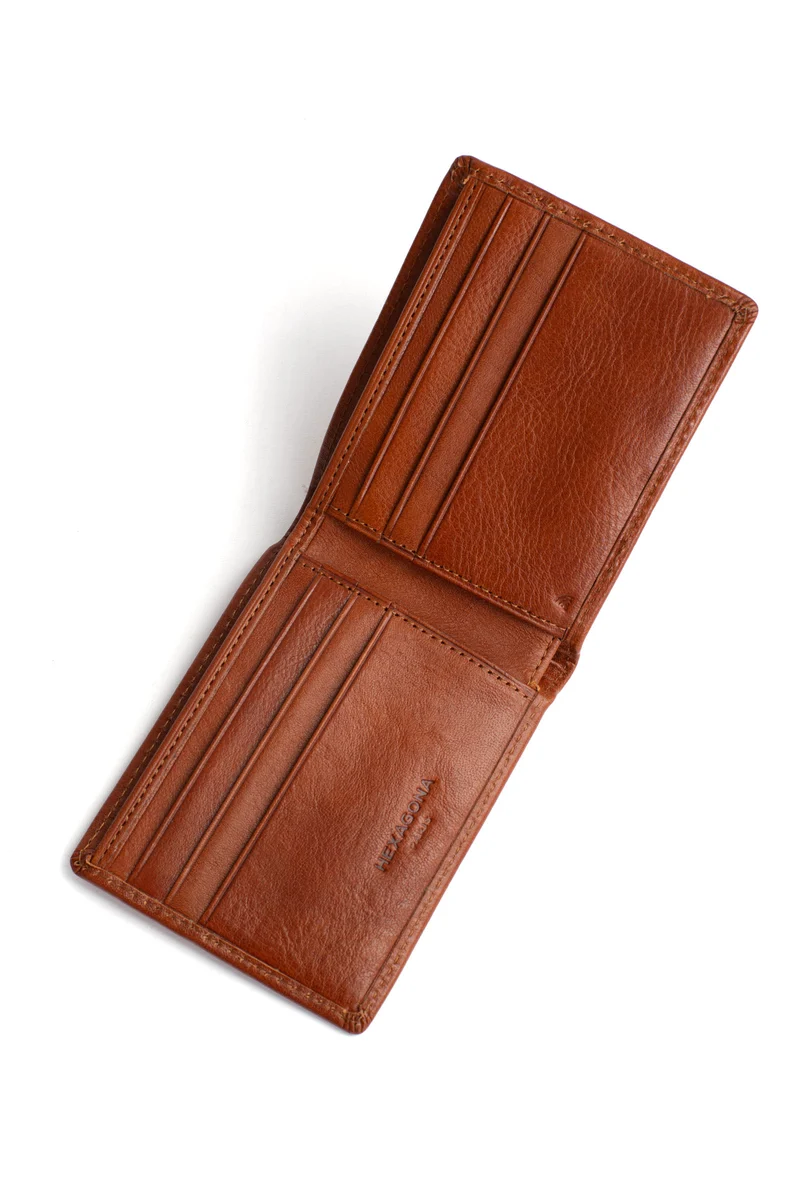 Portefeuille italien - 1 volet - Stop RFID - Cuir de vachette