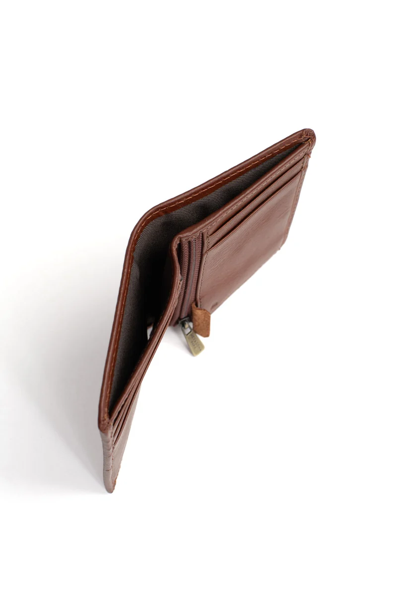 Portefeuille européen - 1 volet - Stop RFID - Cuir de vachette