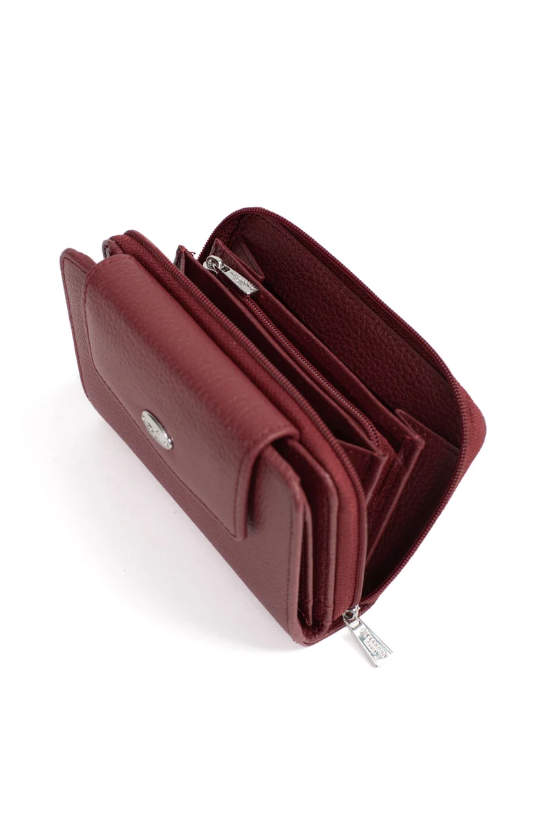 Portefeuille - 2 volets - Stop RFID - Cuir de vachette
