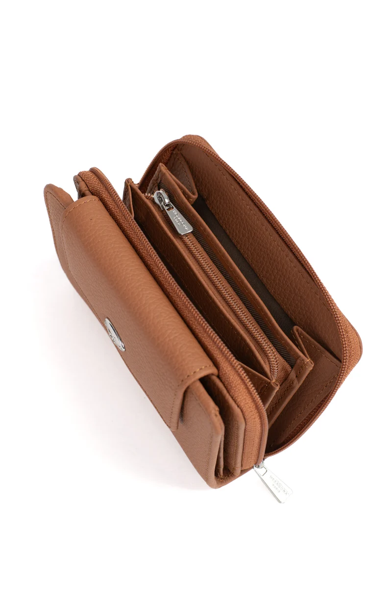 Portefeuille - 2 volets - Stop RFID - Cuir de vachette