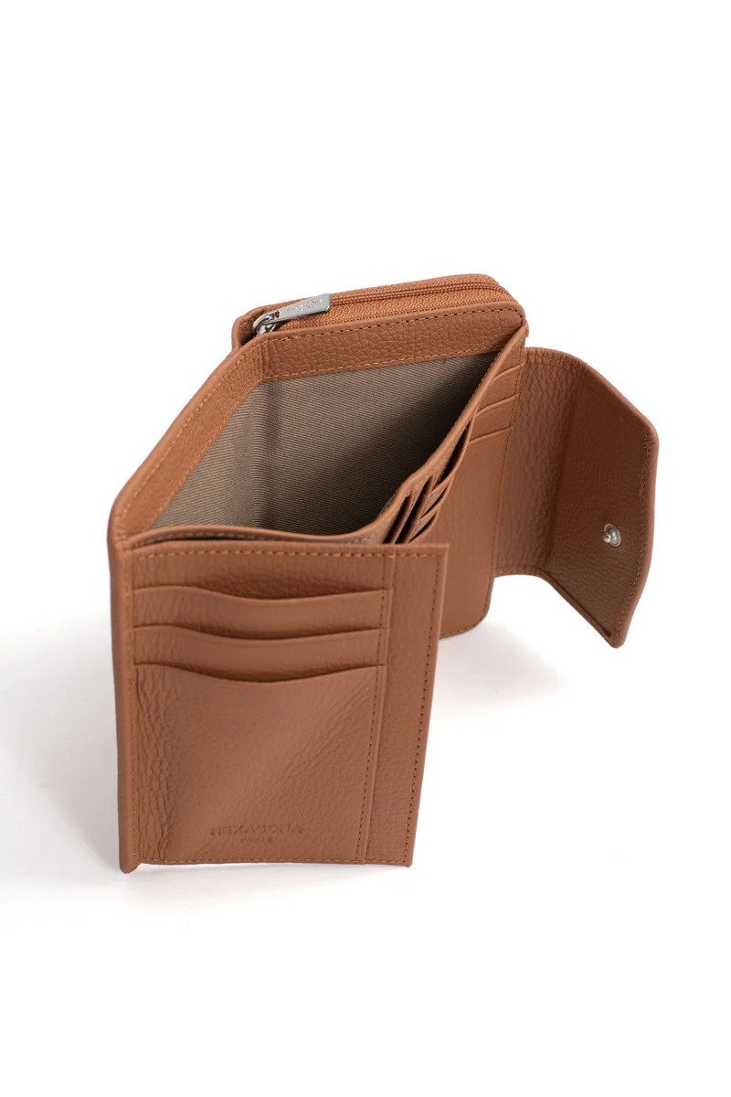 Portefeuille - 2 volets - Stop RFID - Cuir de vachette