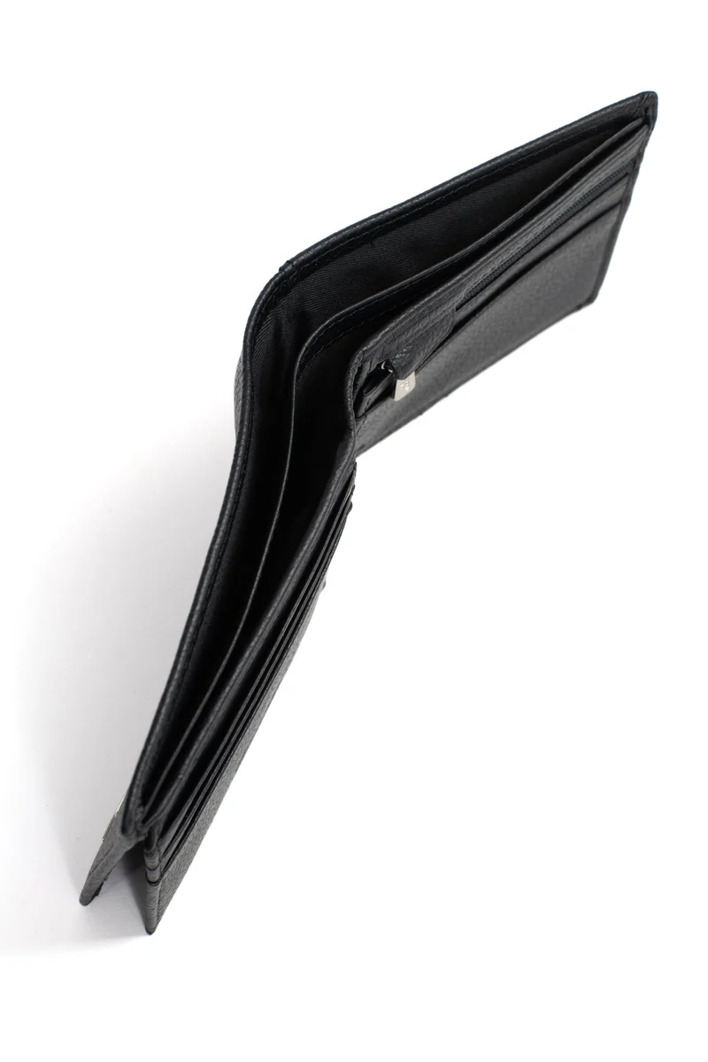 Portefeuille italien - 2 volets - Stop RFID - Cuir de vachette