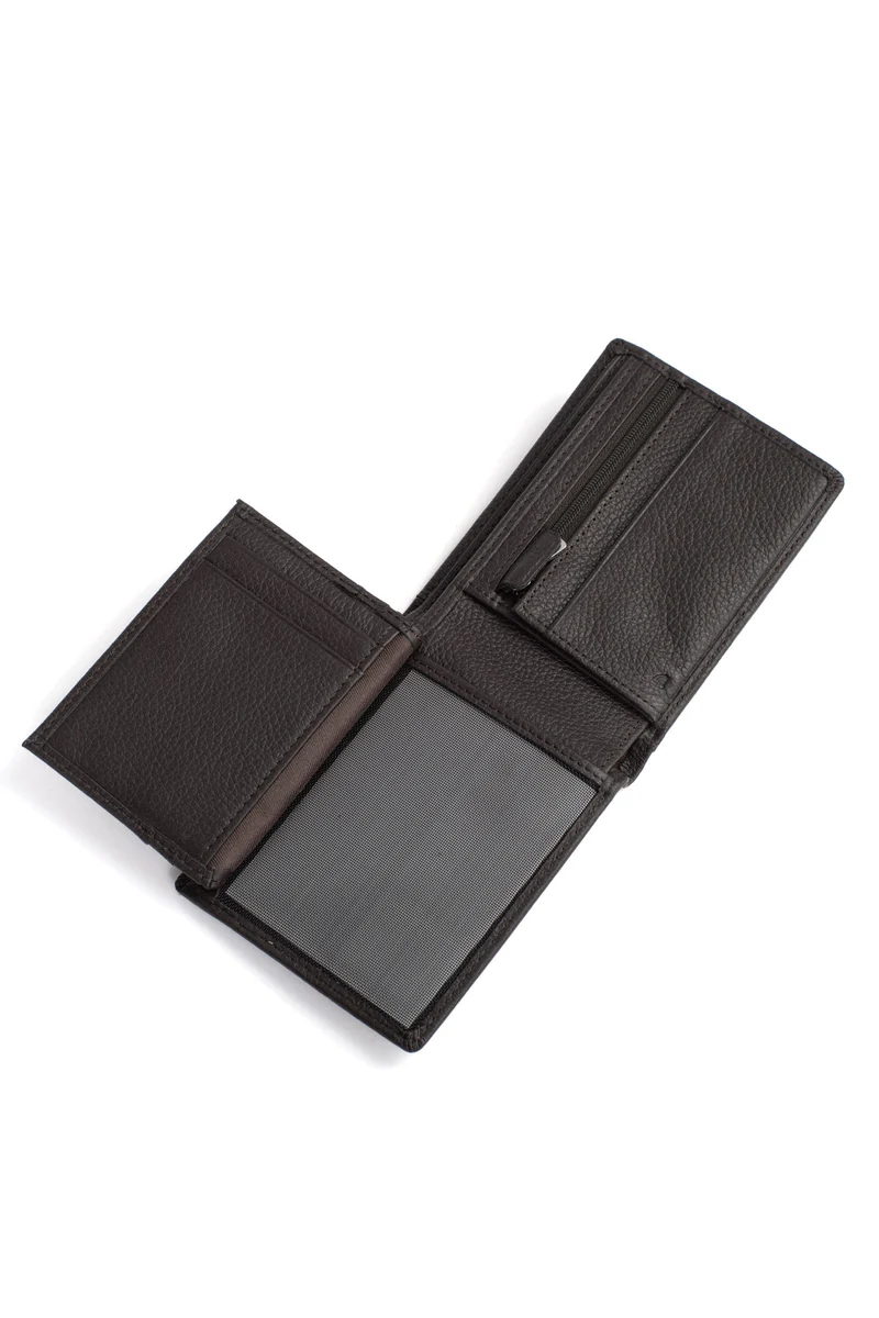 Portefeuille italien - 2 volets - Stop RFID - Cuir de vachette